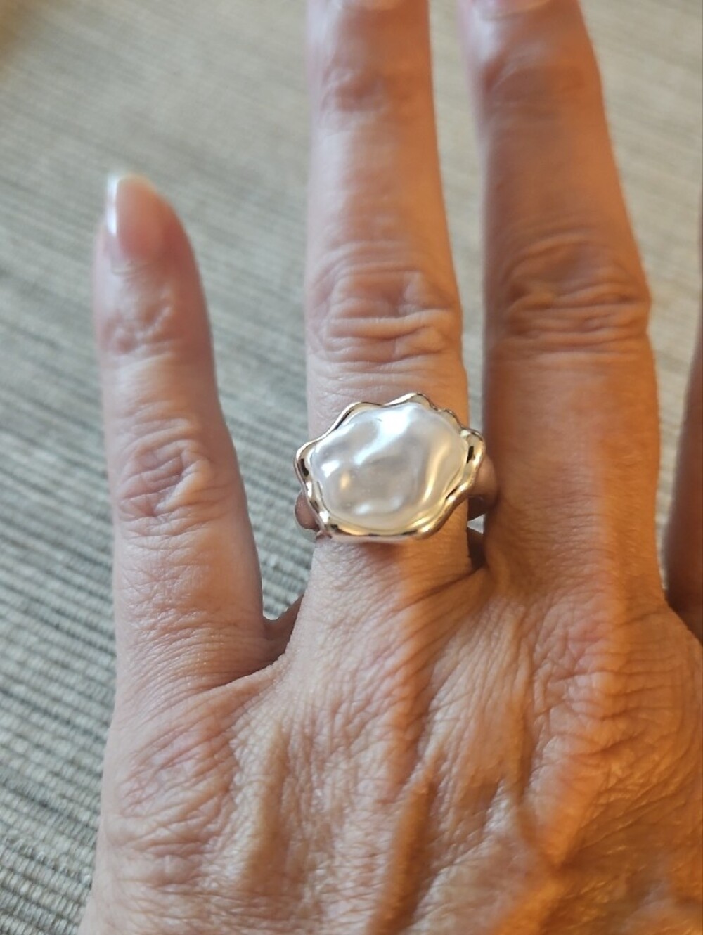 4 For $10 Dazzling Delight Statement Ring - Elegant White Center
